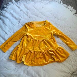Cat & Jack 2T burnt yellow velvet dress